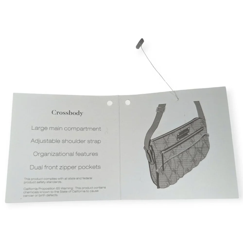 Adrienne Vittadini The Jacquard Collection Crossbody Natural Style AVH5591 NWOT